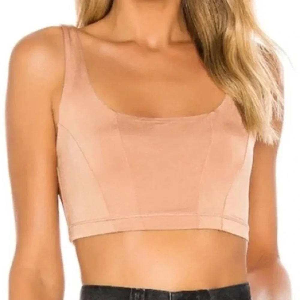 Intimately Free People Pink Clay Be Cool Brami Cropped Tank Top